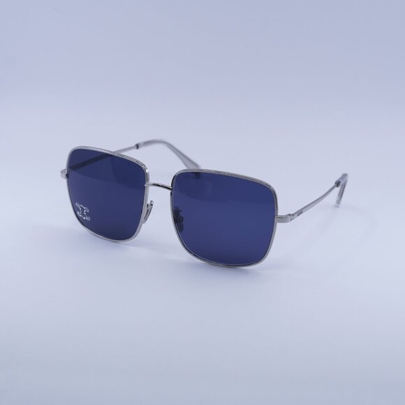 Celine CL40284U 16V Sunglasses Palladium Square Frame, Blue Lenses main image 9